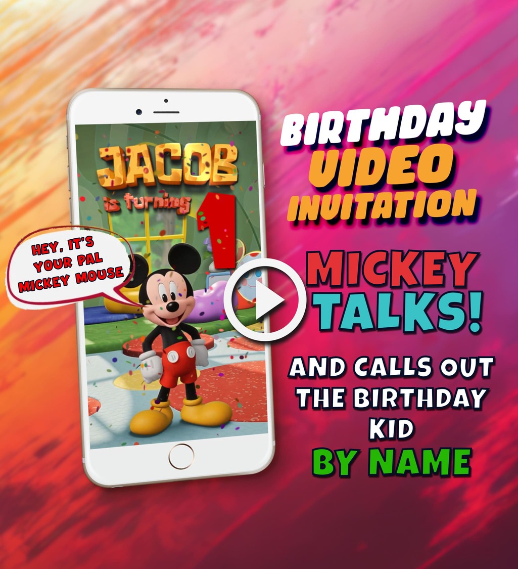 Mickey birthday invitation cover